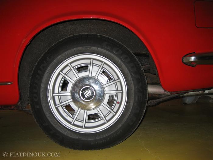 Rear Goodyear tyre