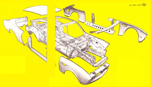 2 litre Coupe exploded bodywork