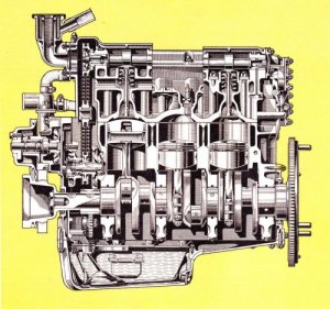 Sezione longitudinale del motore 2000