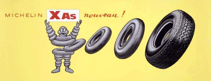 Michelin XAS Tyre - period advertisment